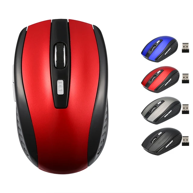 Cheap 6 Buttons Wireless Mouse Optical 1200DPI USB Gaming Mouse Mice for Laptop Notebook with USB Receiver 