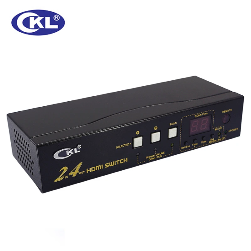 5 шт./лот CKL-224H высокое качество 2 в 4 Выход HDMI переключатель сплиттер Поддержка 1,4 V 3D 1080 P для PS3 PS4 для Xbox 360 ПК DV DVD HDTV