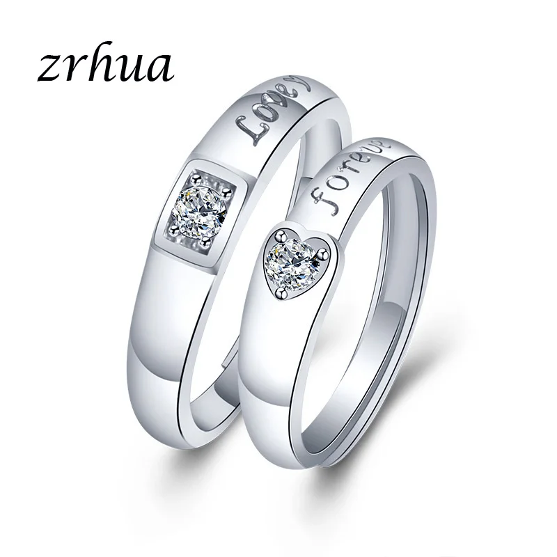 ZRHUA высокое качество кольца из стерлингового серебра 925 для мужчин и женщин ежедневный палец Анель аксессуары стерлингового серебра ювелирные изделия - Цвет основного камня: 1
