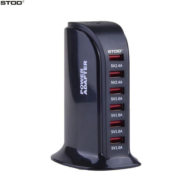 USB зарядное устройство STOD 6 портов 30 Вт умная Быстрая зарядка 2 4 А адаптер питания