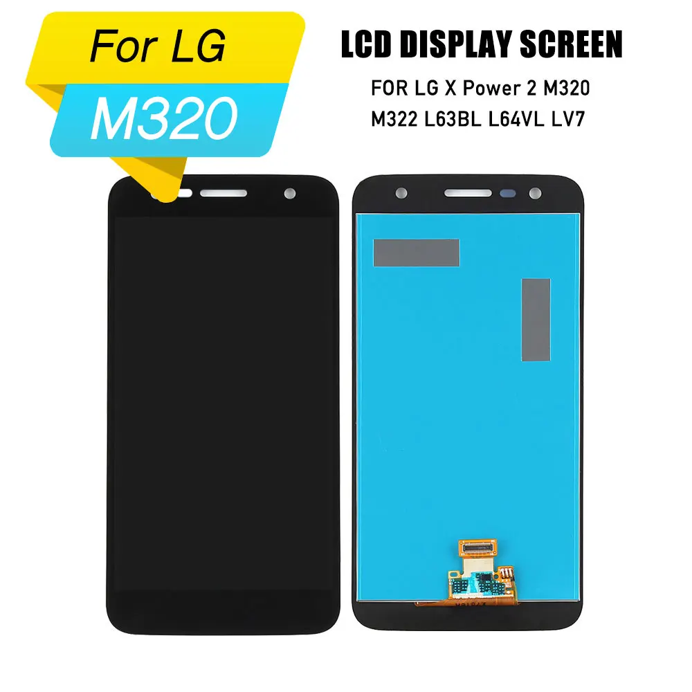 

PrepairP lcd display screen for LG X Power 2 lcd screen digitizer touch screen frame for LG X Power 2 M320 M322 L63BL L64VL LV7