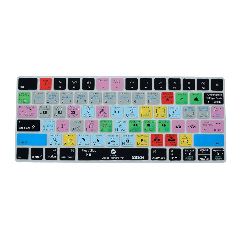 for Apple Magic Keyboard Shortcut Cover Skin, XSKN for Premiere Pro Design Functional Keyboard Skin for Magic Keyboard MLA22LL/A