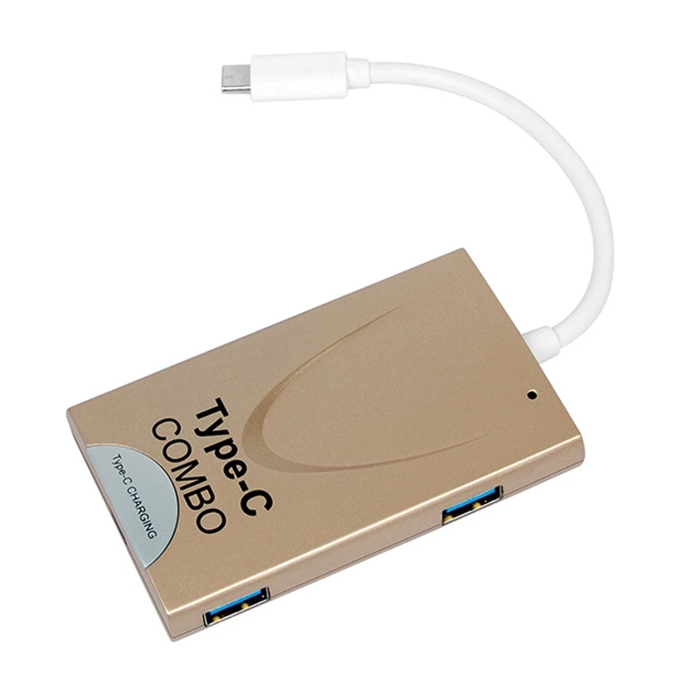 6 в 1 USB 3,1 type C COMBO 3,0 концентратор+ OTG кард-ридер+ type C зарядный адаптер для Macbook