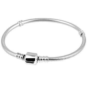 

ZMZY Base Authentic 925 Sterling Silver Snake Chain Bracelet For Women Charms Bracelets Bangle Jewelry Without Logo