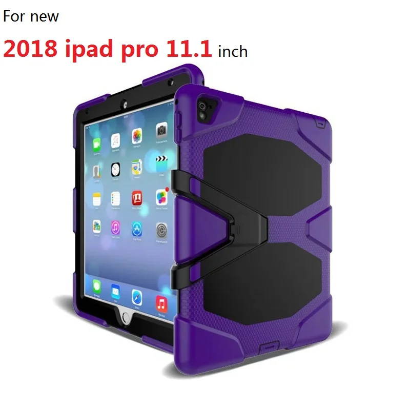

For new 2018 iPad pro 11.1 inch Case Kids Baby Safe Armor Shockproof Heavy Duty Silicone Hard Case Cover For iPad pro 11.1" 2018