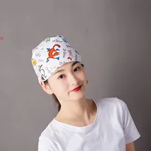 Медицинская Рабочая кепка доктора и шапка для медработника Акушерская красота печатных хлопок для мужчины и женщины