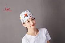 Medical operation cap doctors and nurses cap midwifed beauty printed cotton for both men and women Medical operation cap doctors and nurses cap midwifed beauty printed cotton for both men and women