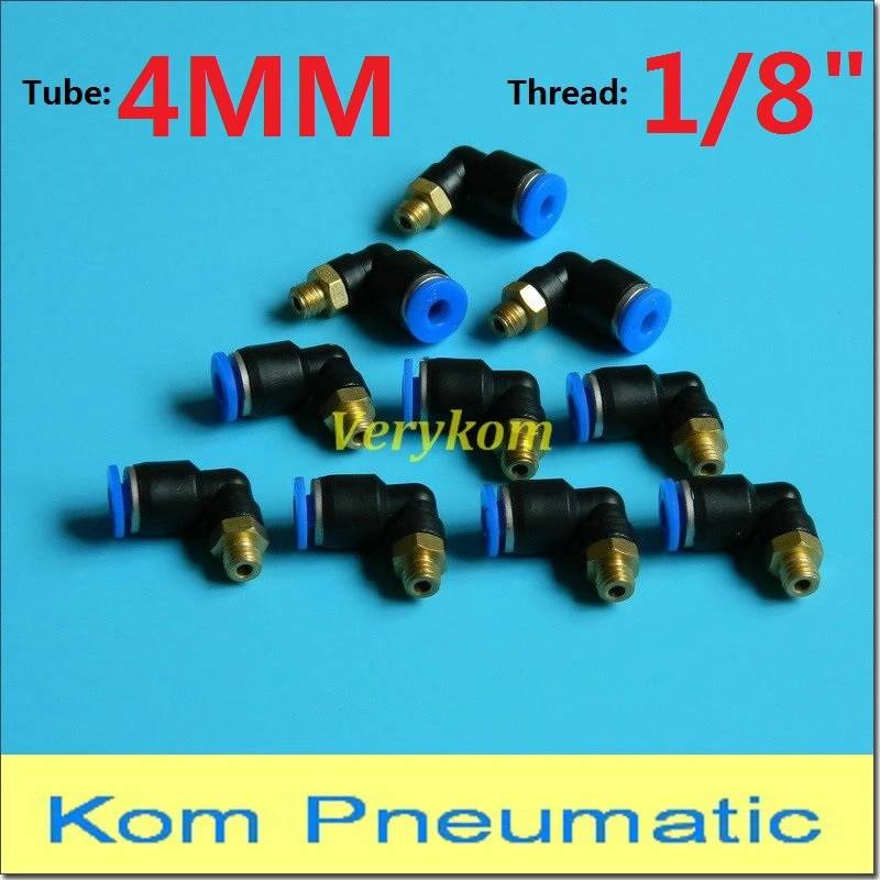 Woljay PL4-01 Push to Connect Tube Pneumatic Male Elbow Straight Fitting 4mm Tube OD x 1/8 NPT Thread Pack of 5 Woljay PL4-01 Push to Connect Tube Pneumatic Male Elbow Straight Fitting 4mm Tube OD x 1/8 NPT Thread Pack of 5