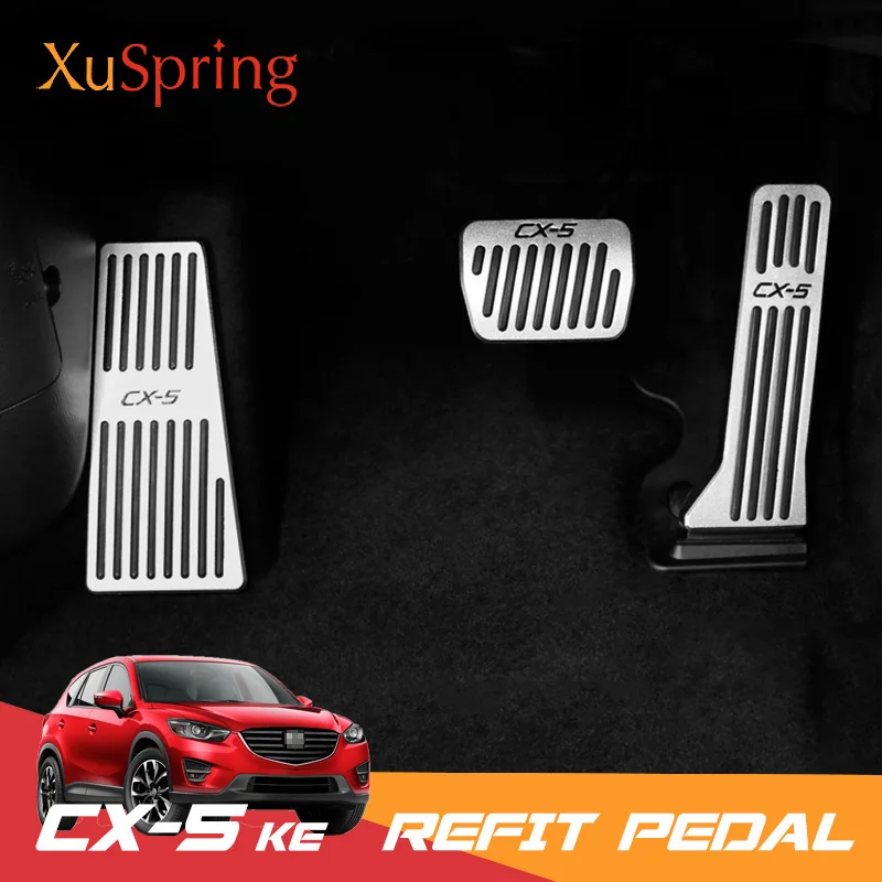 

Car Refit Accelerator Gas Footrest Pedals Plate Clutch Throttle Brake Treadle Styling For Mazda CX-5 CX5 2013 2014 2015 2016 KE
