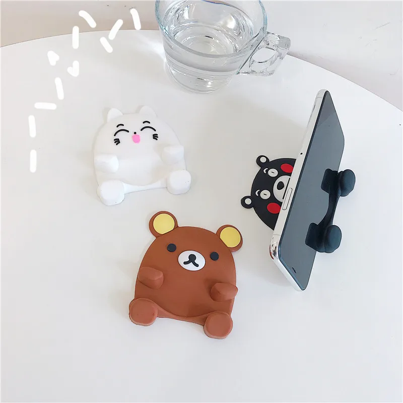 

3D Cartoon Animal Cute Silicone Phone Holder Lazy Desktop Stand For Iphone Xiaomi Sumsung Smart Phone Support Universal Bracket