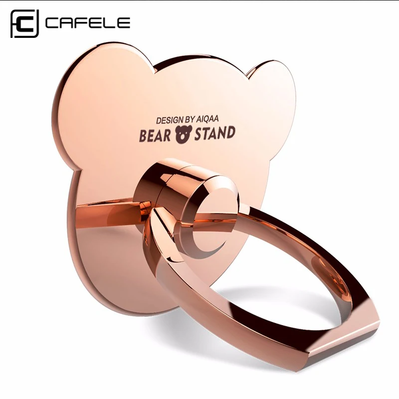 Cafele Finger Ring Phone Holder for iphone7 Samsung S8 Huawei Xiaomi Metal Mini Cute Bear Holder Stand for Smart Phones Cafele Finger Ring Phone Holder for iphone7 Samsung S8 Huawei Xiaomi Metal Mini Cute Bear Holder Stand for Smart Phones
