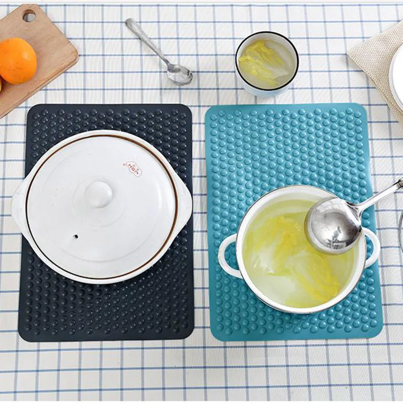 

Silica Gel Heat Insulation Anti-scalding Pan Pad Bathroom Non-slip Floor Mat Kitchen Accessories Decoration Home Placemat
