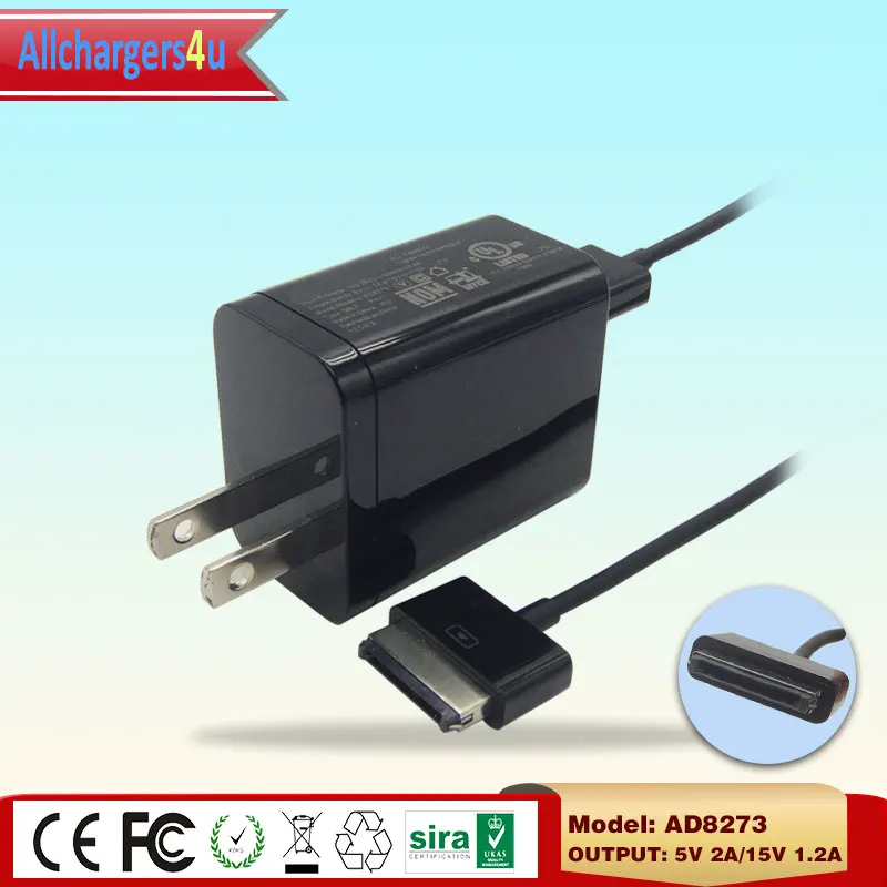 Original 5v 2a/15v 1.2a Ad8273 Ad827m Usb Ac Adapter Charger For Asus Tf101 Tf201 Tf300 Sl101