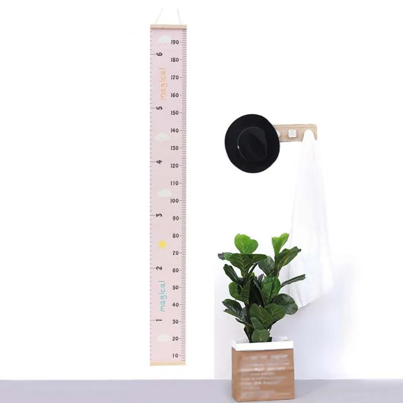 

Props Wooden Wall Hanging Baby Height Measure Ruler Wall Sticker Decorative Child Kids Growth Chart for Bedroom Home Decoration