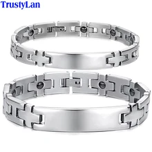 TrustyLan Pulseiras Masculinas звеньевая цепочка браслет для мужчин Wo мужские ювелирные изделия увеличение мощности магнитные браслеты мужской s браслет с изображением Креста