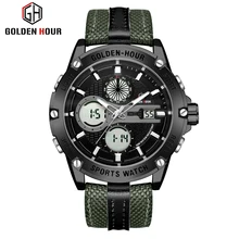 Reloj Hombre GOLDENHOUR спортивные мужские часы в стиле милитари montre homme Автоматические цифровые Мужские часы мужские s наручные часы Relogio Masculino