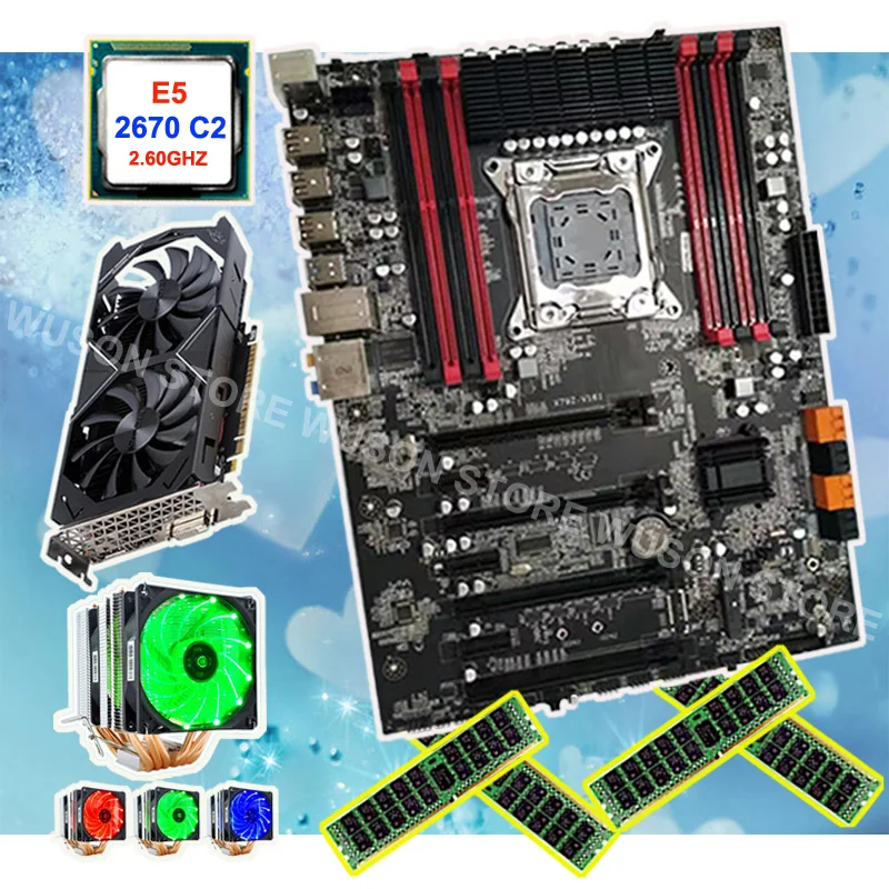 ^Cheap Building gaming computer Runing X79 motherboard video card GTX1050TI 4G CPU Xeon 2670 C2 2.6GHz with cooler RAM 4*8G 1600 RECC ^Cheap Building gaming computer Runing X79 motherboard video card GTX1050TI 4G CPU Xeon 2670 C2 2.6GHz with cooler RAM 4*8G 1600 RECC