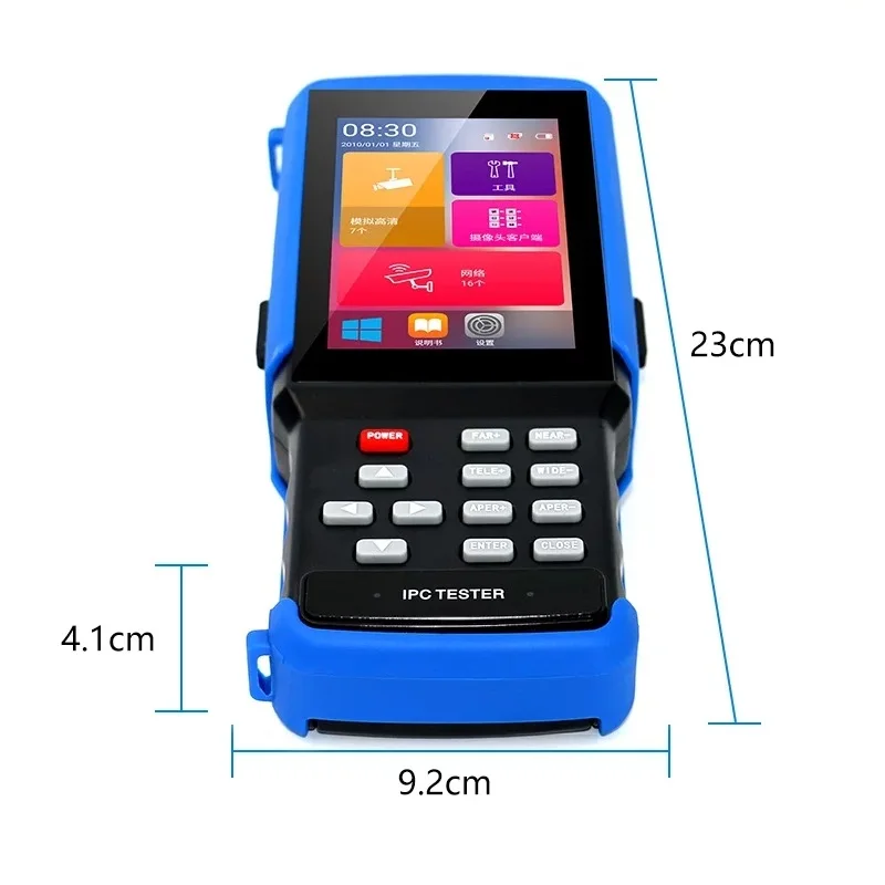 wifi 4.3''Touch screen 3 in 1 CCTV Tester for IPC1080P/Analog Camera/wifi/TF BNC/12V OUT/RS485 PTZ /Net Cable Tester