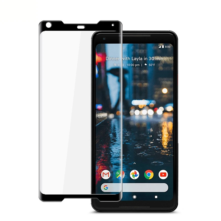 Полное покрытие изогнутое закаленное стекло для Google Pixel 2 защита экрана размера XL Защитная пленка для Google Pixel 2 XL 6 дюймов стекло