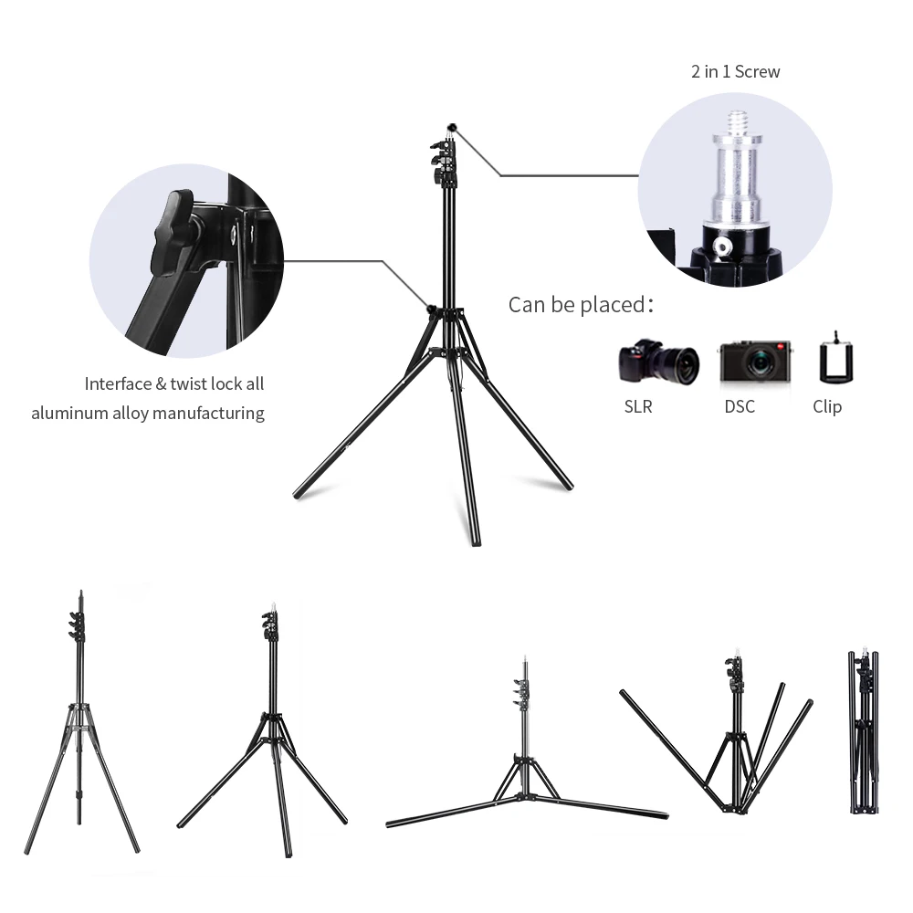  Good Quality Studio Photography Light Flash Speed light Umbrella Stand 1.8m/71 inch 1/4 Screw head 