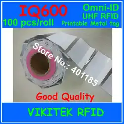Omni-ID IQ 600 UHF RFID Металл для печати бирка клейкая ультратонкая наклейка 100 шт 915 м EPC c1g2 ISO18000-6C IQ600 отслеживание кровяного мешка