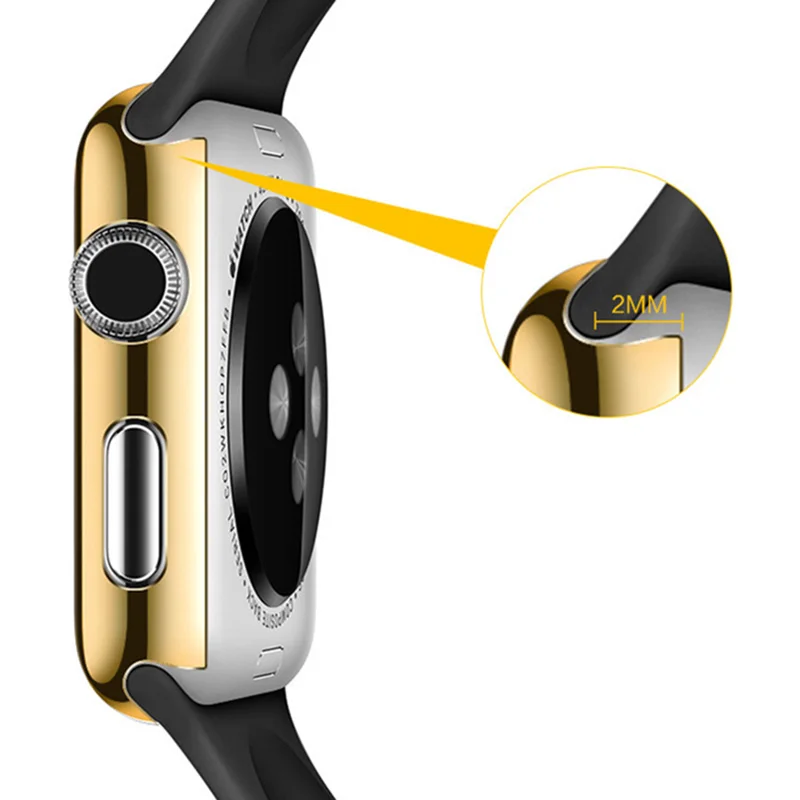 Защитный чехол BBSW для Apple Watch iWatch Series 3 из пластика с гальваническим покрытием
