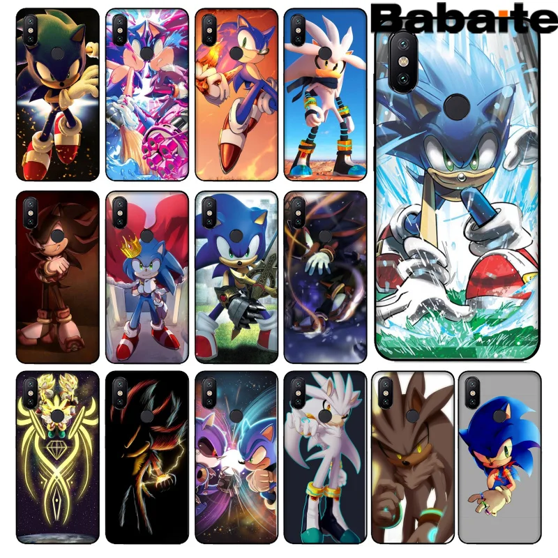 

Babaite Sonic the Hedgehog Silicone TPU Soft black Phone Case for xiaomi mi 6 8 se note2 3 mix2 redmi 5 5plus note 4 5 5 cover