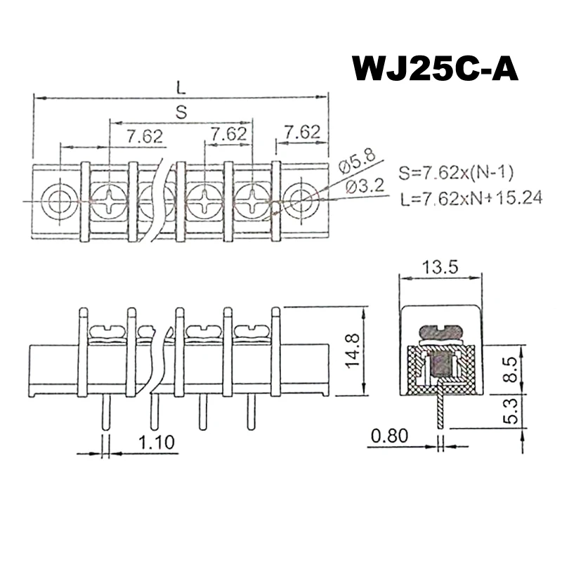 WJ25C-A size