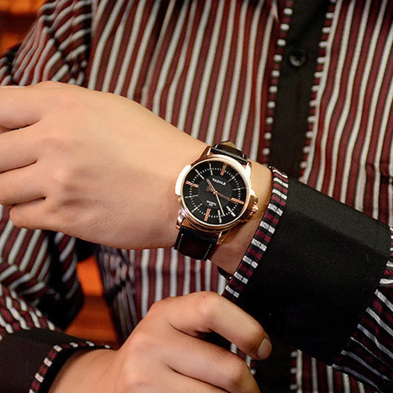 YAZOLE Business Watch Men Famous Brand Cassic Quartz Wristwatches New Wrist Watches For Man Clock Male Hours Hodinky Men Reloges