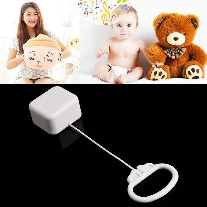 

2018 NEW Pull String Cord Music Box White Baby Kids Toy Random Songs