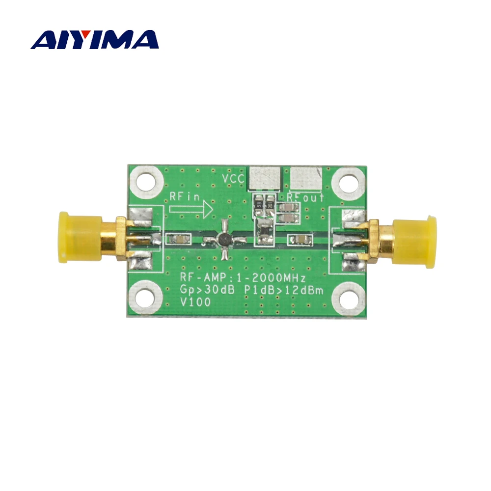 Aiyima NEW 1 2000MHz 2Ghz Low Noise LNA RF Broadband Amplifier Module 30dB HF VHF/UHFin