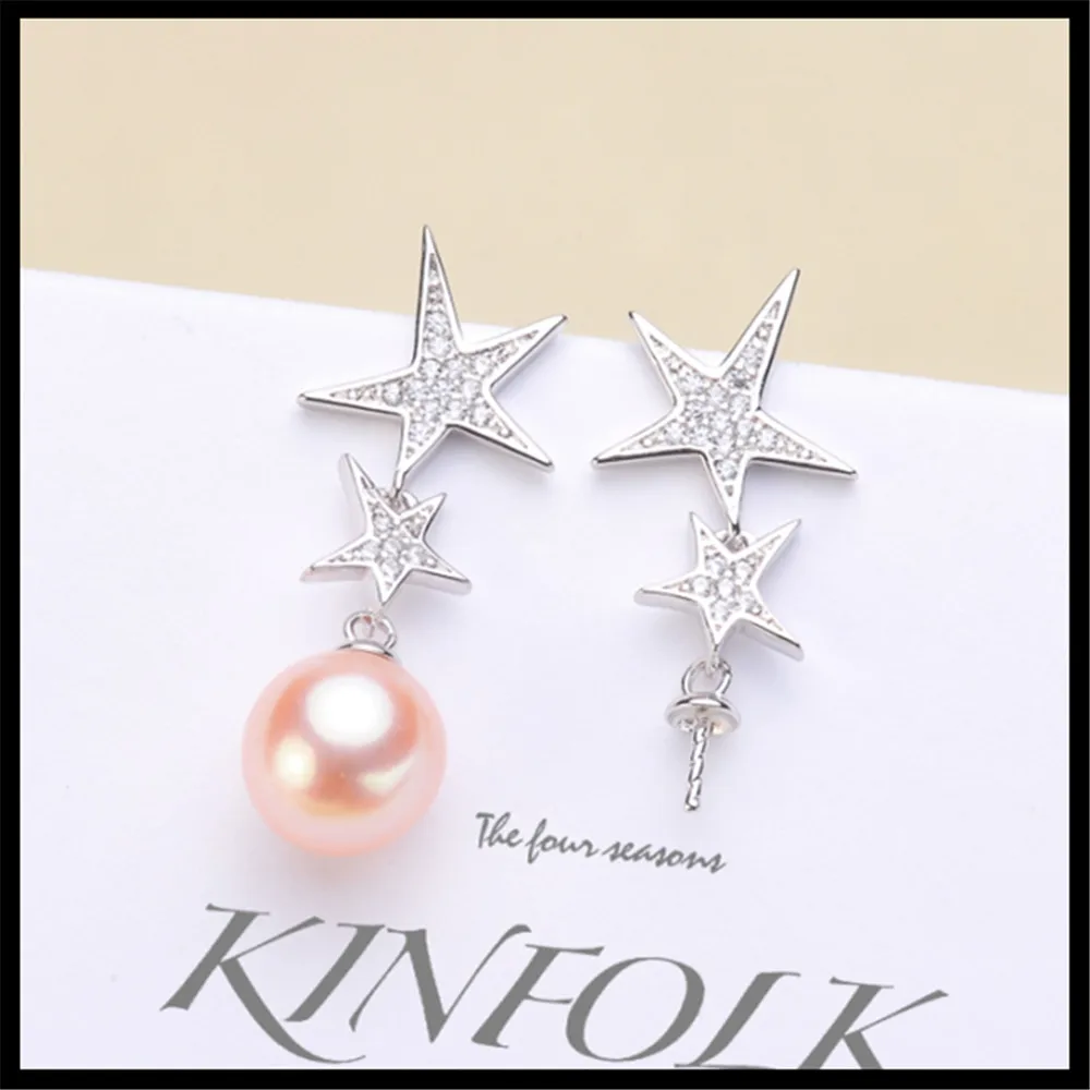 

Unique Design Hot Pearl Earrings Mountings, Drop Earrings Findings Settings Jewelry Parts Fittings Drop Earrings Accessories