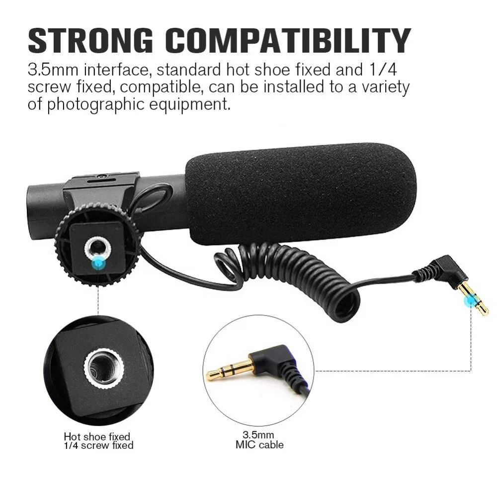 MAMEN Condenser Video Recording Vlog Microphone 3.5mm Plug Studio Microphone For Camera Computer For Nikon Canon DSLR Camera bluetooth microphone