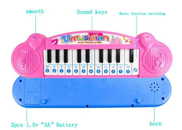 Электронный игрушечный музыкальный инструмент пианино 32*9 см 22 клавиши мини электронная клавиатура для детей Подарки