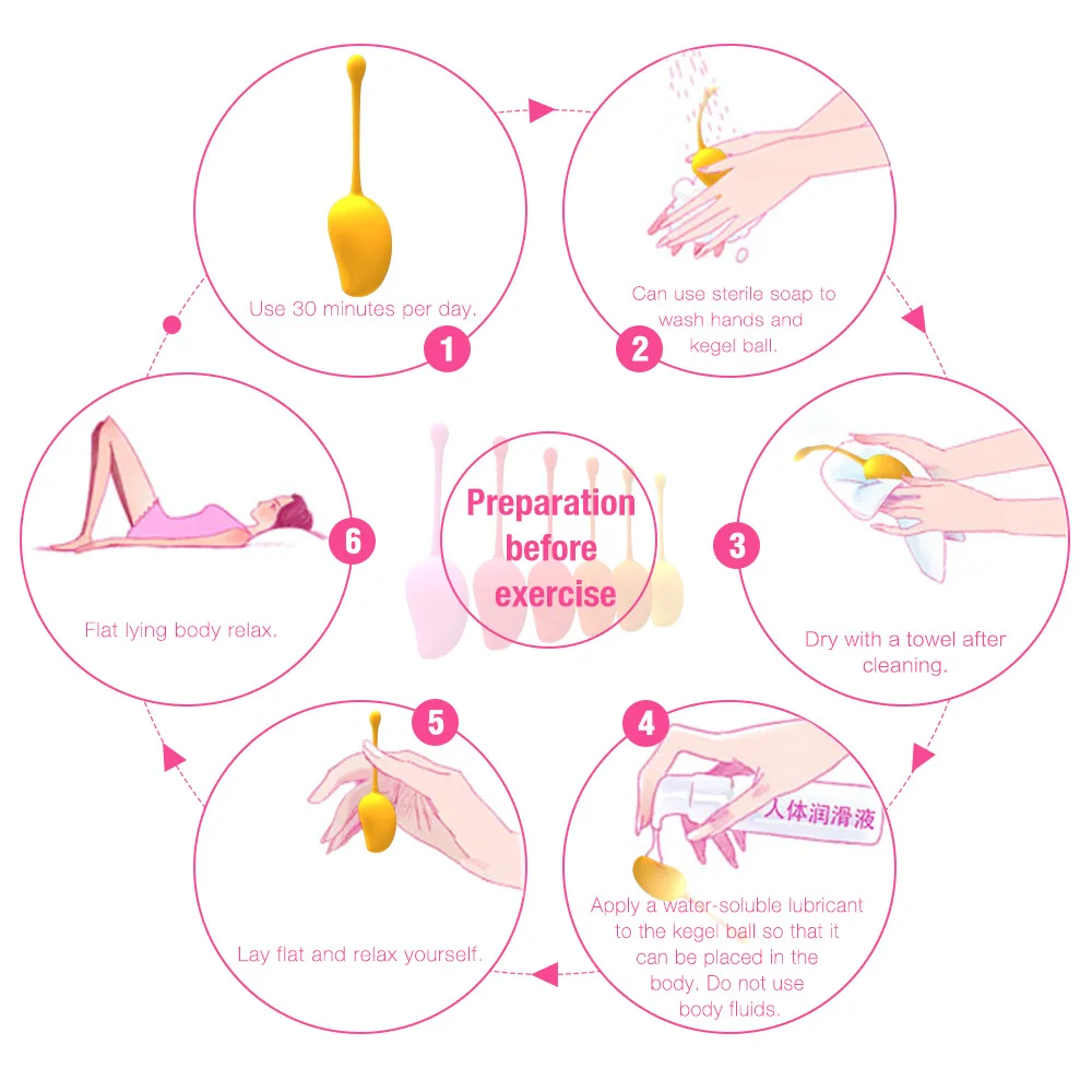Smart Kegel Ball Set Silicone Ben Wa Love Balls Geisha Vaginal Ball Vagina Tighten Exercise Machine Vibrator Sex Toys for Women