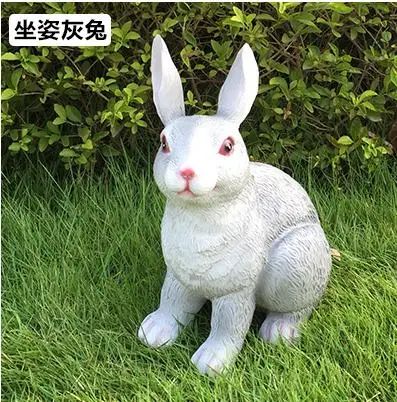 Изделия из смолы с кроликом, креативные статуи животных, товары для украшения сада - Цвет: Style 25