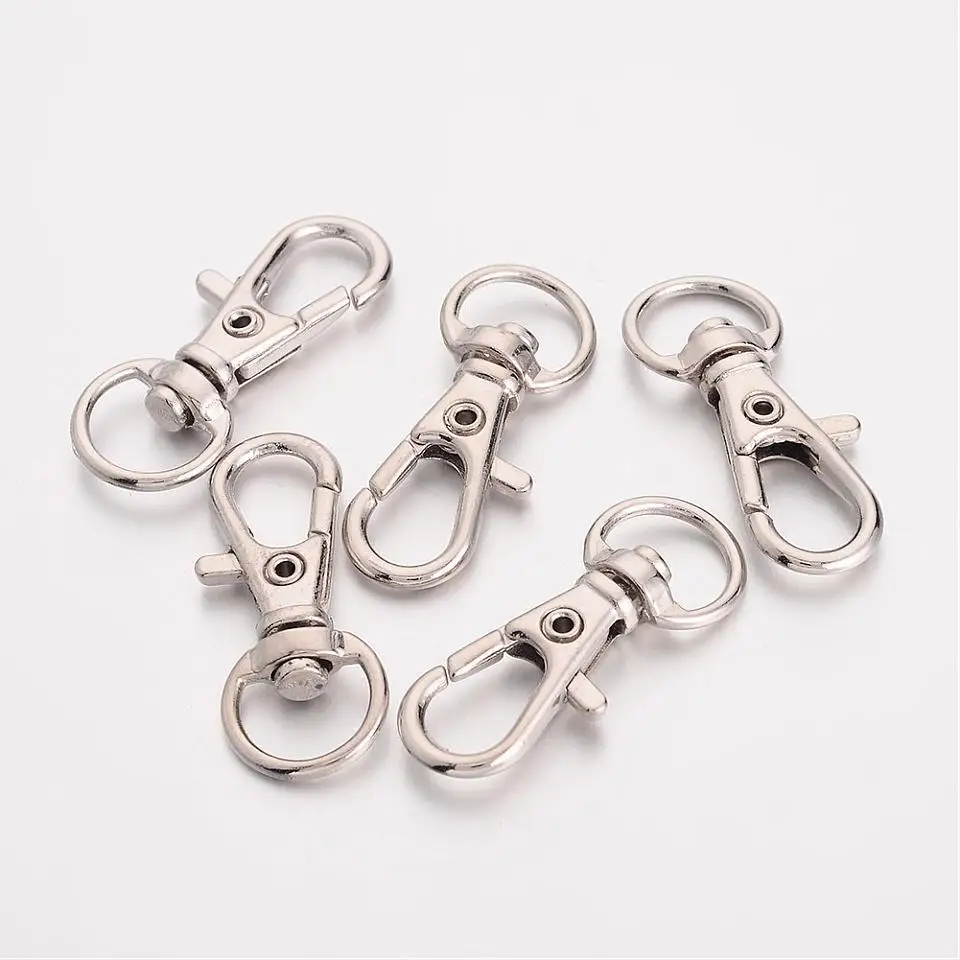 100pcs Alloy Swivel Lobster Claw Clasps Swivel Snap Hook for DIY