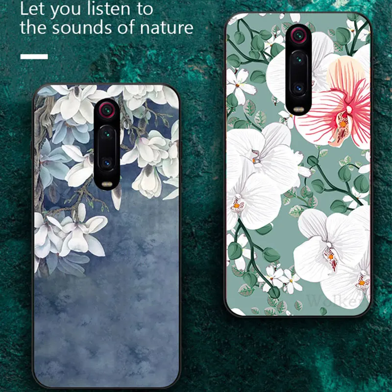 

3D Relief Emboss TPU Flower Cover For Xiaomi Mi 9 mi9 se mi 9t pro redmi k20 pro k 20 k20pro Case Coque Soft Silicone cover