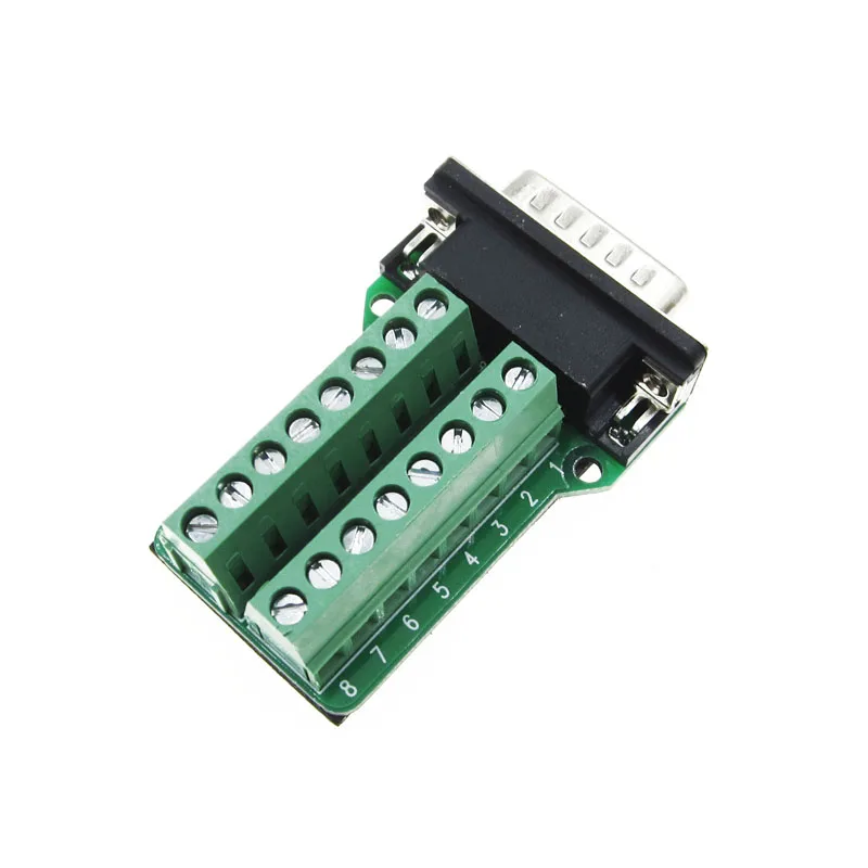 D-SUB DB15 VGA Male 3Row 15Pin Plug to Terminal PCB Board Connectors