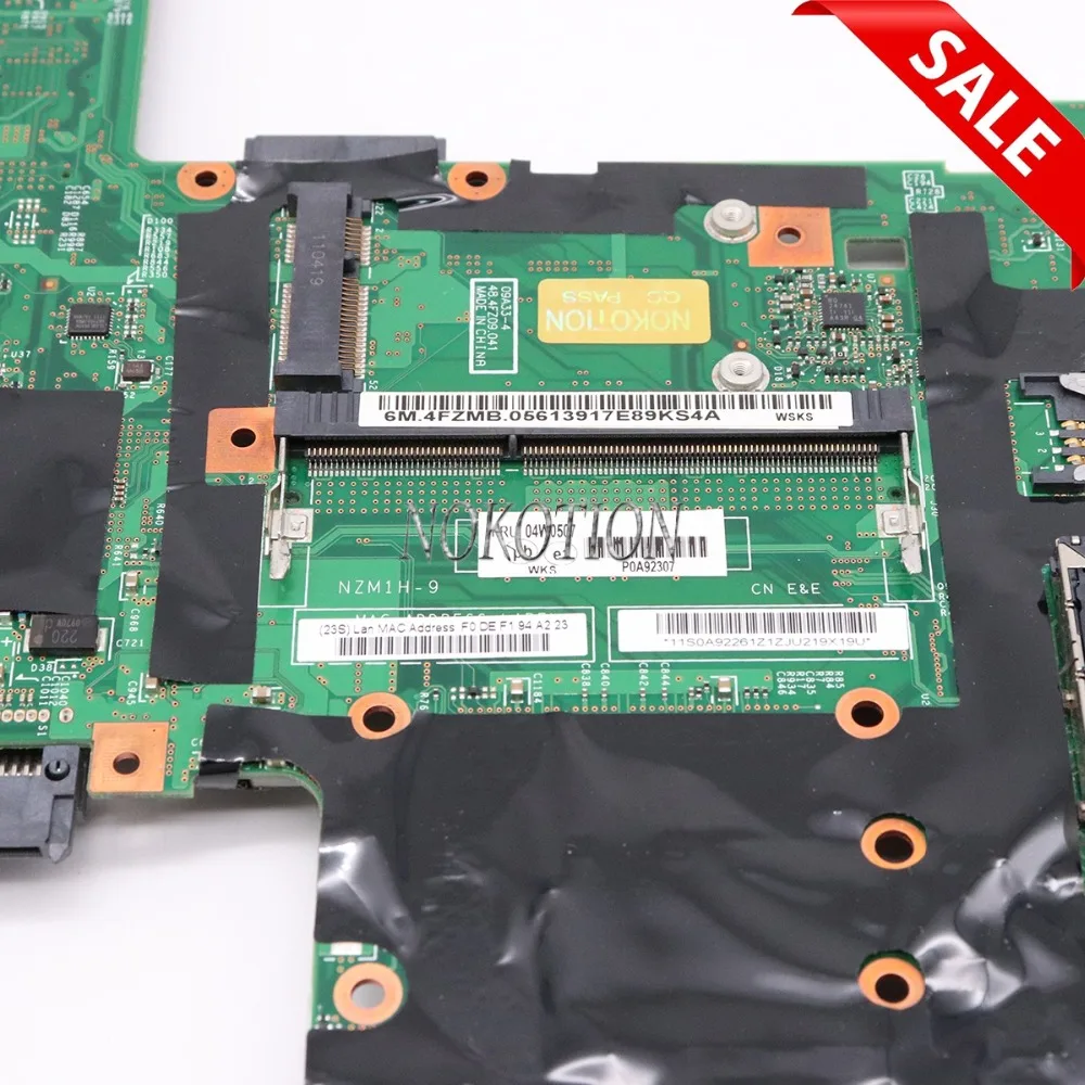 Материнская плата NOKOTION 48.4FZ10.031 FRU 75Y4068 для ноутбука Lenovo thinkpad T410 T410i материнская QM57