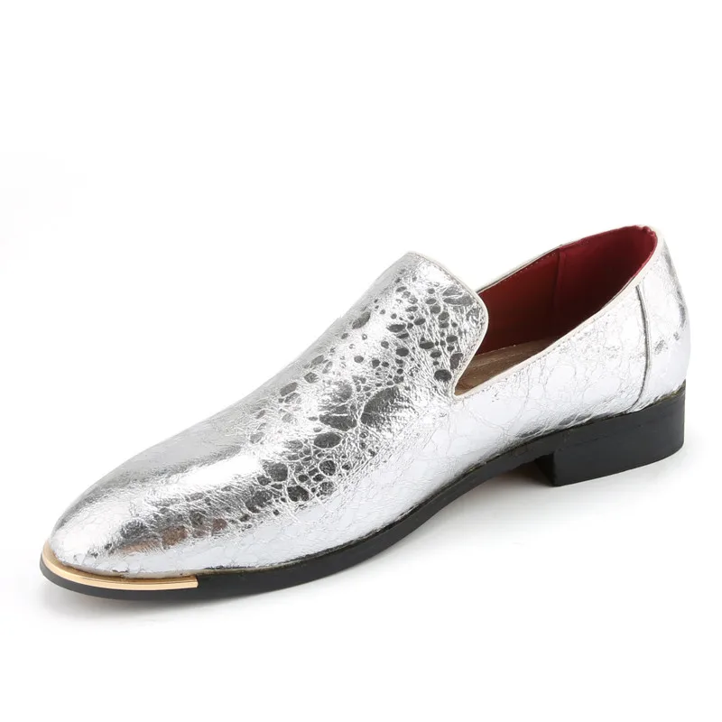 men shoes luxury brand rhinestone loafers fashion silver gold spike flats studded leisure footwear river oxford shoes for men (12)
