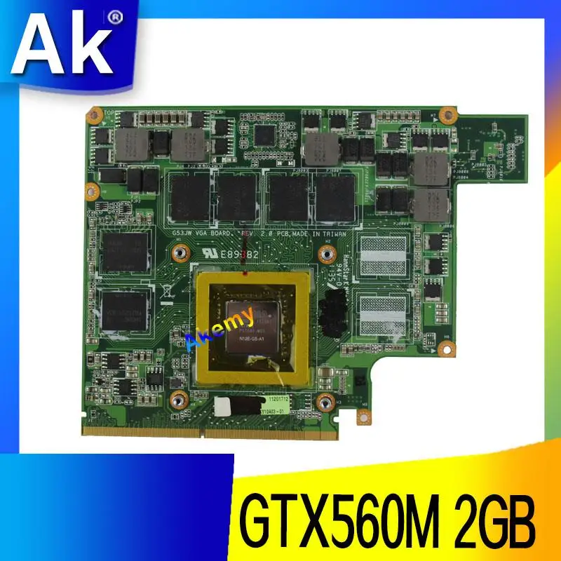 AK G73SW панель VGA GTX 560 M GTX560M N12E-GS-A1 2 Гб DDR5 MXMIII VGA Видео карта для ASUS G73SW G73JW G53SW G53SX G53JW ноутбука