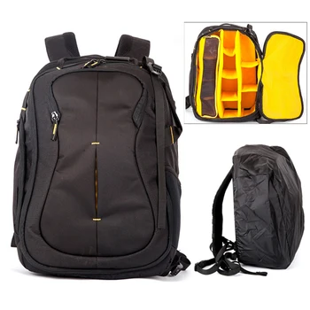 

Roadfisher Large Digital SLR DSLR Camera Backpack Travel Mochila Bag Insert Case For Canon 5D 7D Nikon Sony Pentax Raincover