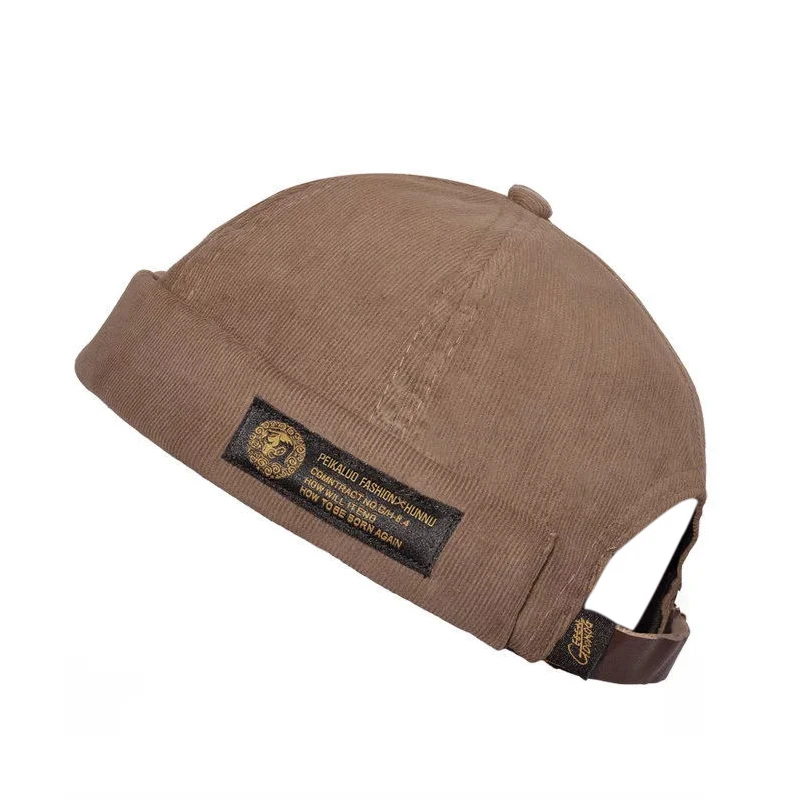 Mannen Straat Повседневный Docker Sailor Biker Hoedembroidery петля Beanie мягкий колпачок режим унисекс Pompoen винтажный темно-синий Mutsen