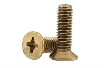 

30pcs M3 copper brass screws machine screw cross recessed pan round head wood bolt furniture decoration bolts 5-25mm length