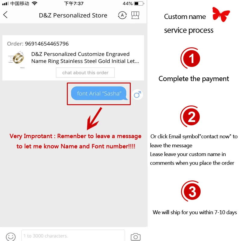 Персонализированное ожерелье из нержавеющей стали с именем пандентов
