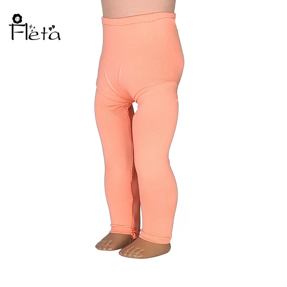 

Fleta Dolls accessories 2017 high quality 18 Inch Doll Warm orange canister Leggings ,Free shipping (pants) n406
