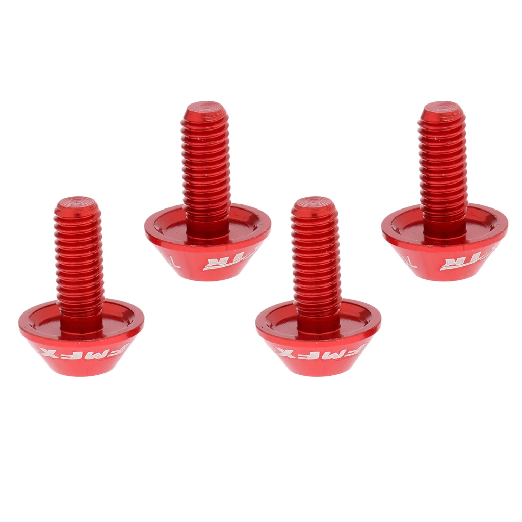 CNC Anodize Bike Water Bottle Cage Aluminium Alloy M5 x 12mm Hexagon Head Bolts Red