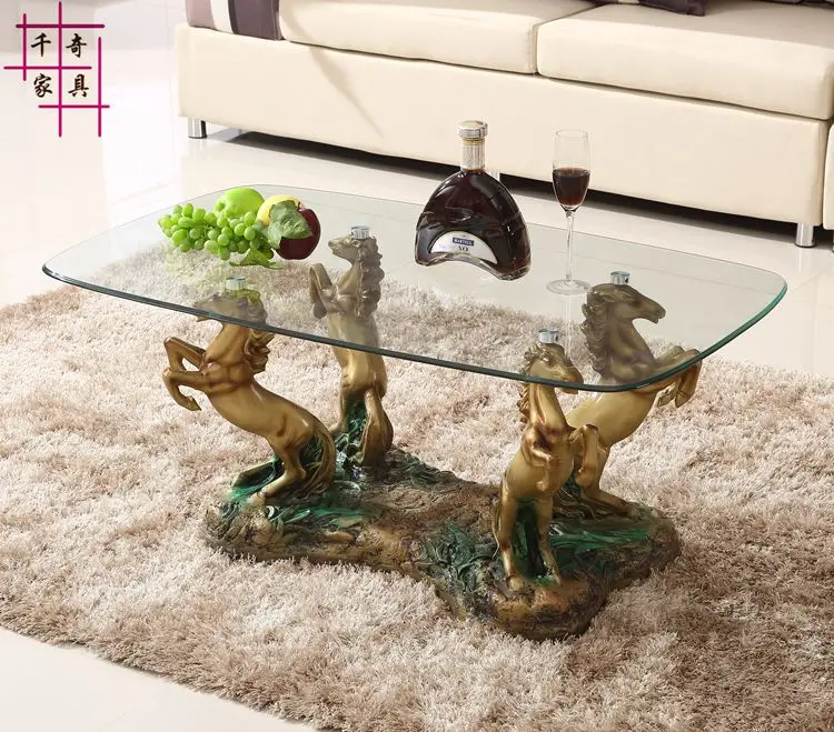 Image Success of tea table. Contracted and contemporary toughened glass small family. The sitting room tea table furniture