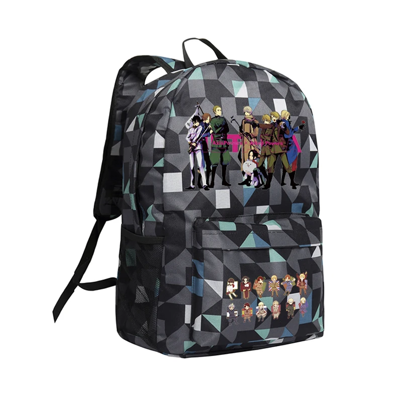 

Zshop Manga Axis Powers Backpack Teenager School Bag Hetalia Mochila Oxford Shoulder Bags Children Backpacks Bag for Girls Boys